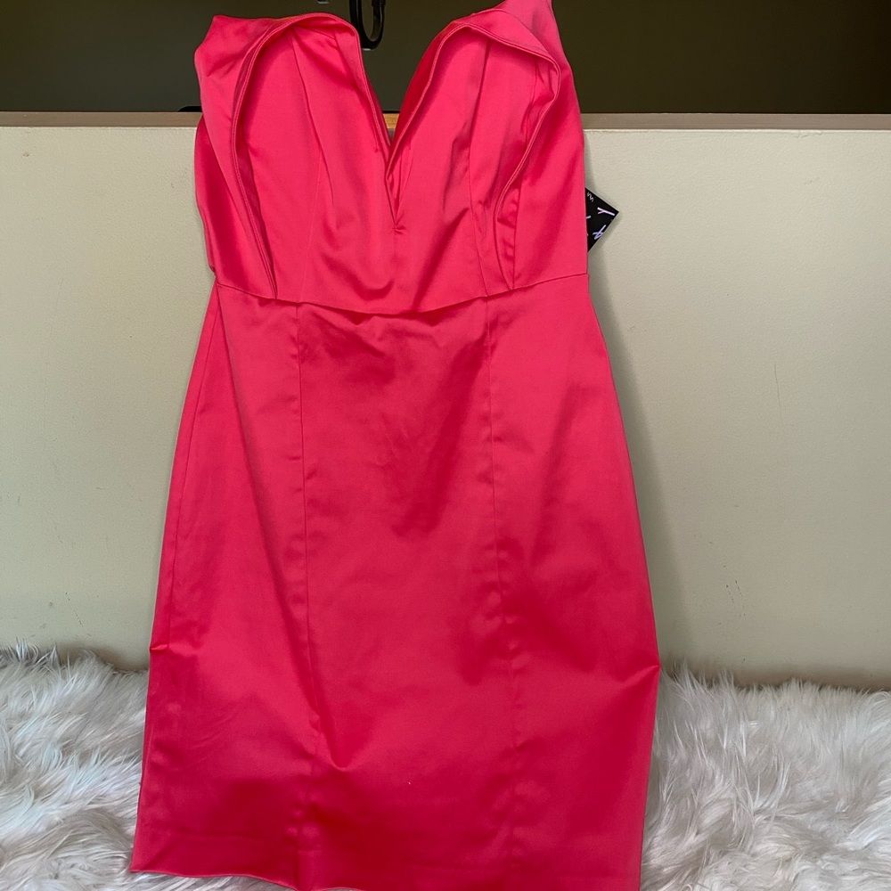 Vintage NastyGal Fuchsia Strapless Mini Dress - Picture 13 of 16